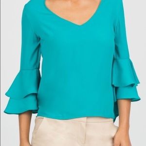 NWOT - Ruffle Sleeve Top by LaVi